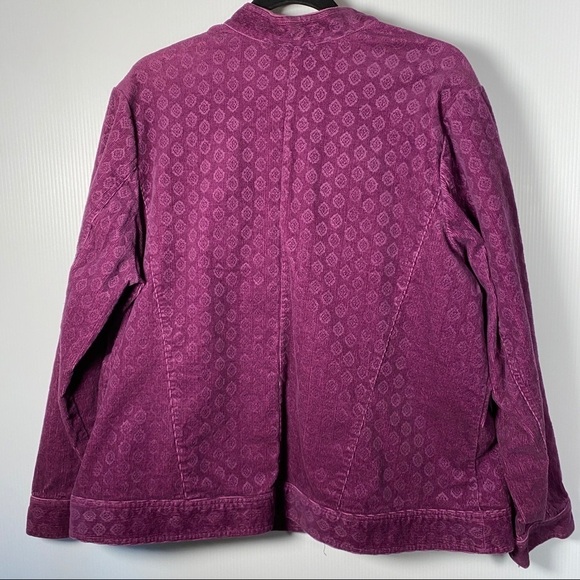 CJ BANKS Corduroy Jacket w/Mandarin Collar Size 1X - Picture 7 of 7